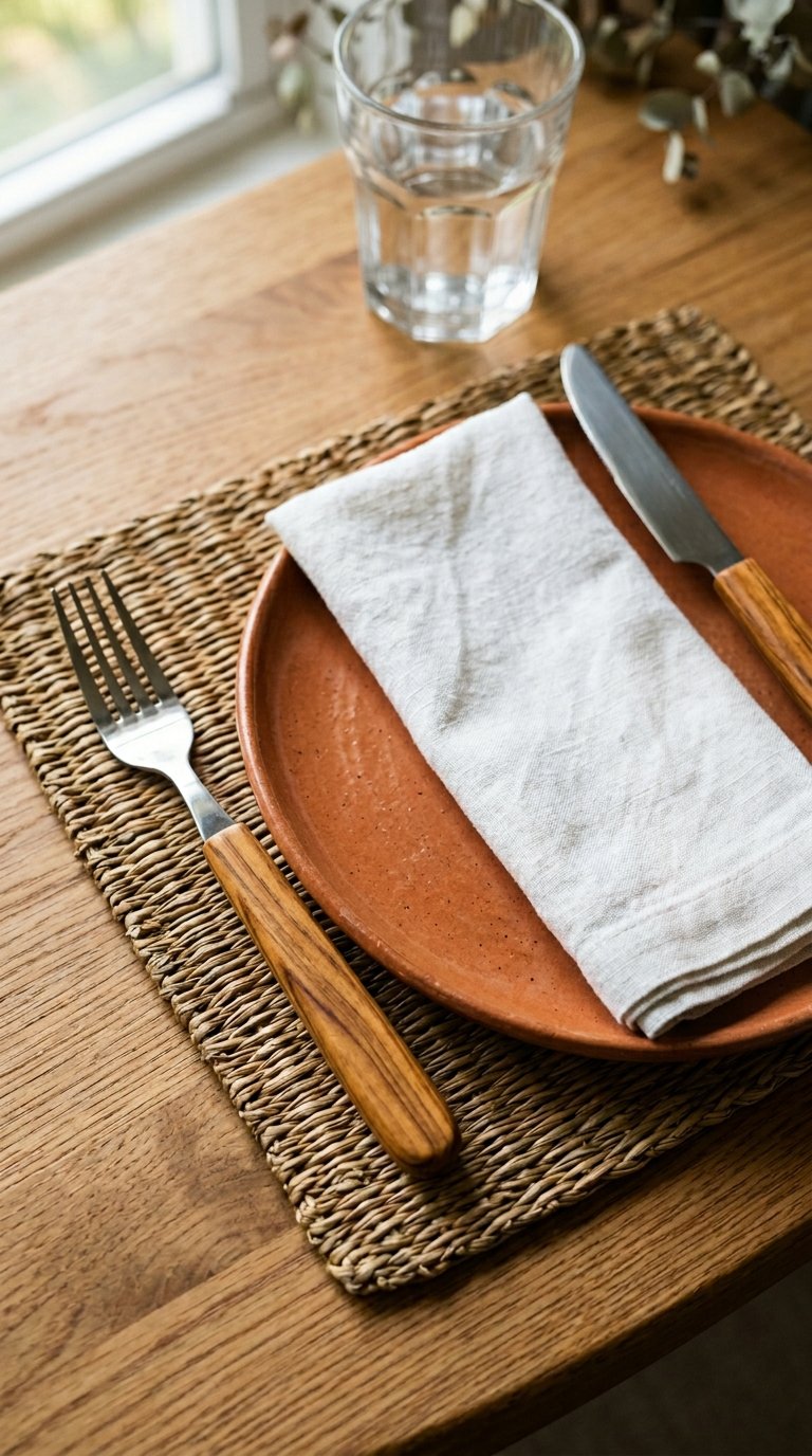 Add Wooden-Handled Flatware for a Natural Table Setting