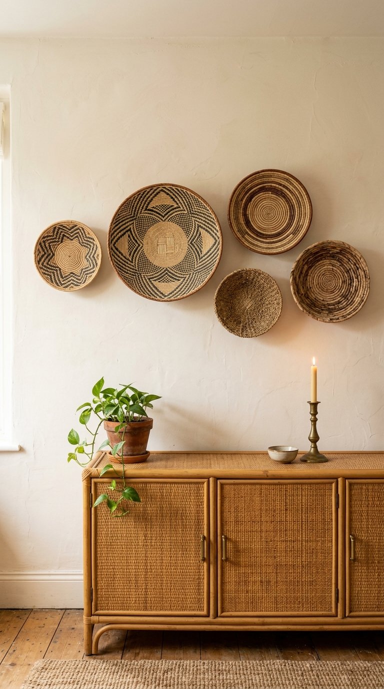Add Woven Wall Baskets as Art