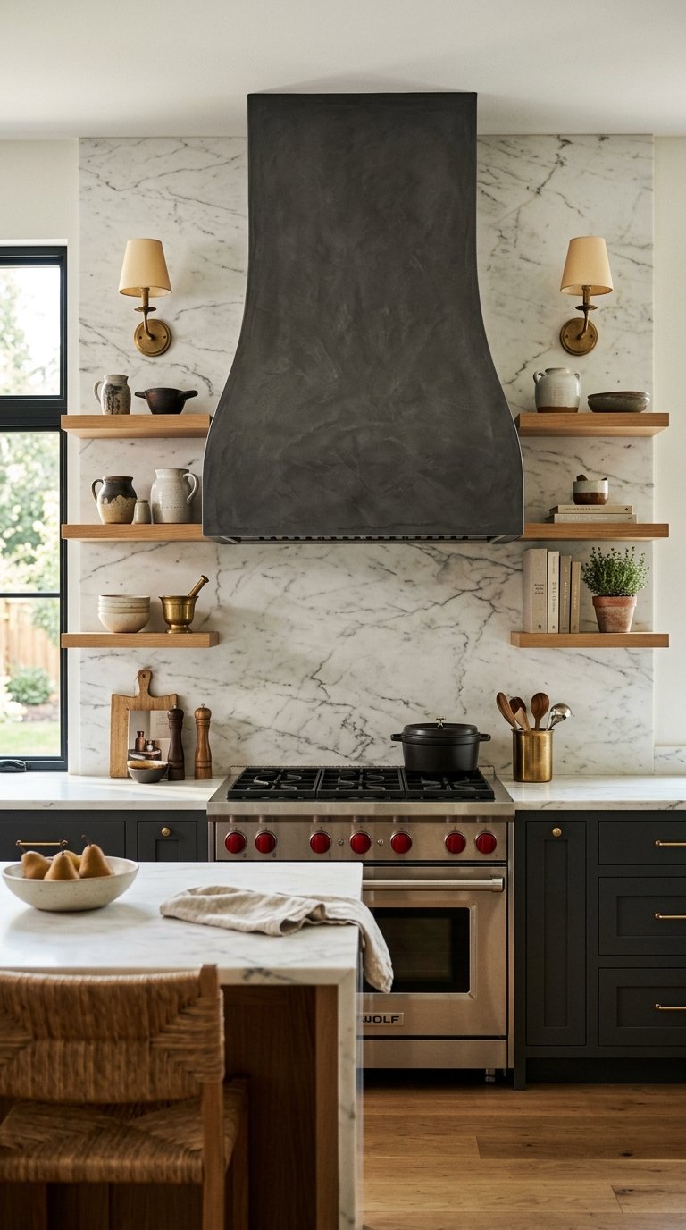 Add a Charcoal Range Hood as a Statement