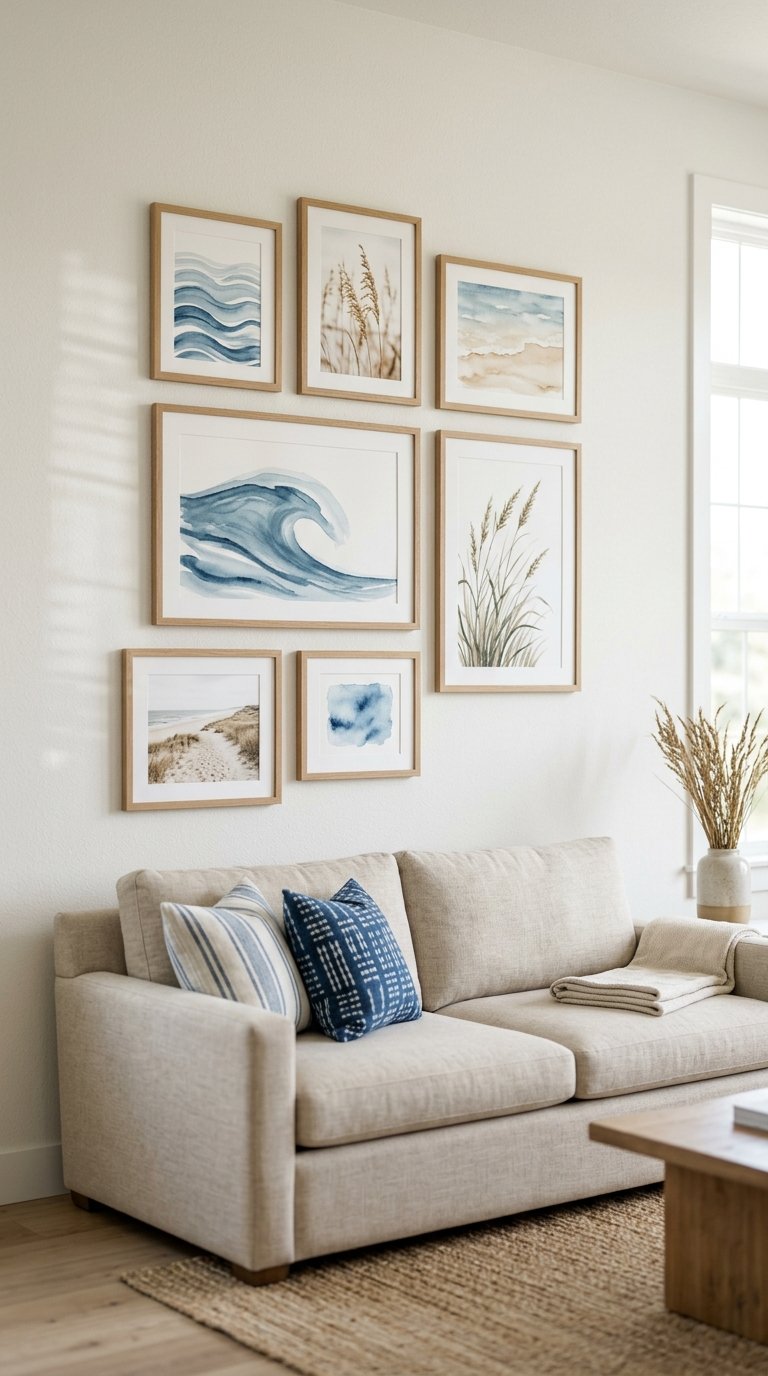 Add a Coastal-Inspired Gallery Wall