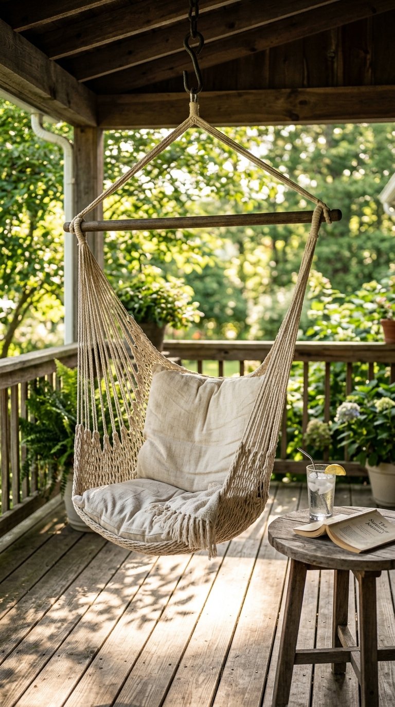 Add a Hammock Chair to Your Porch, Balcony, or Garden