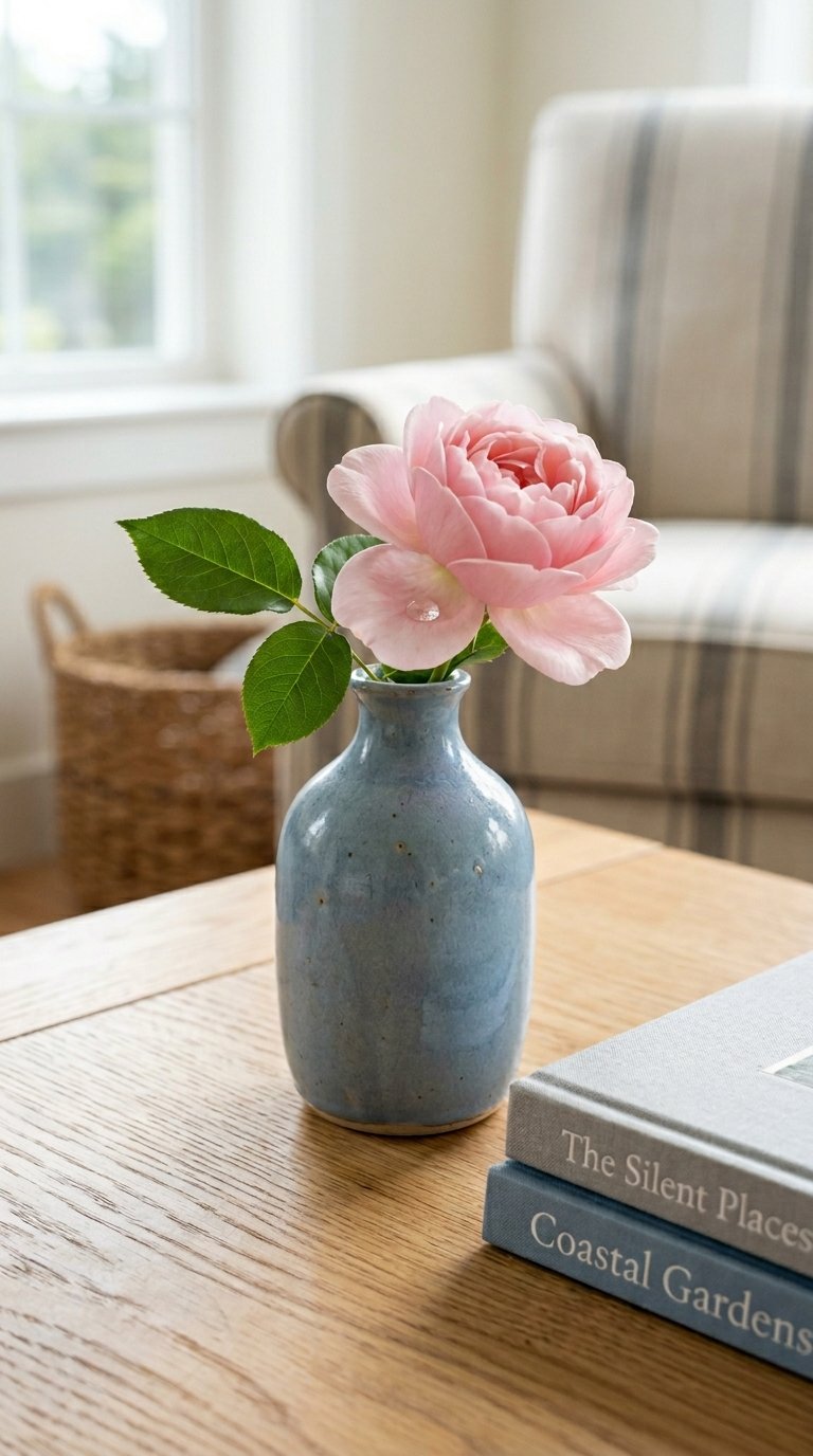  Add a Low Bud Vase With a Single Stem