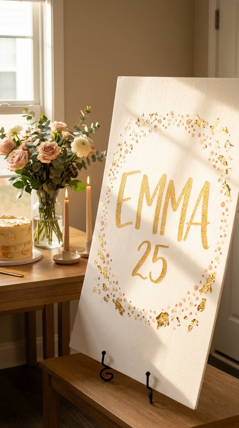 Add a Personalized Birthday Sign
