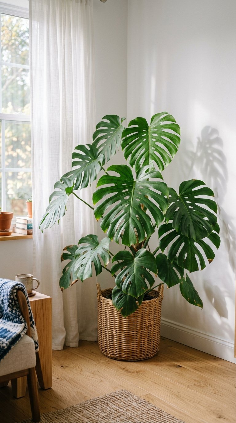 Add a Potted Fiddle Leaf Fig or Monstera