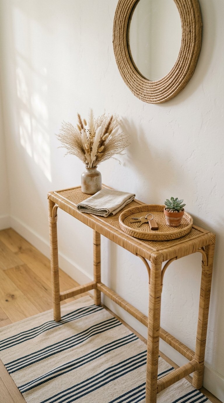 Add a Rattan Console Table