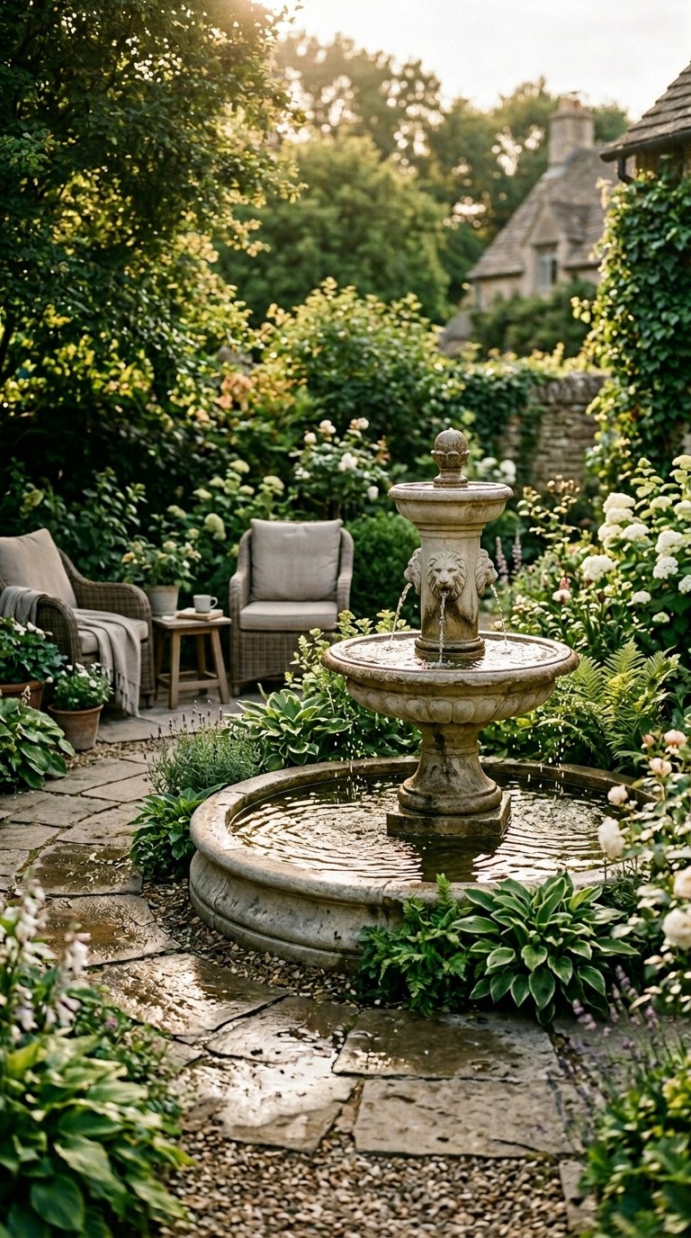 Add a Water Feature for Sound and Atmosphere
