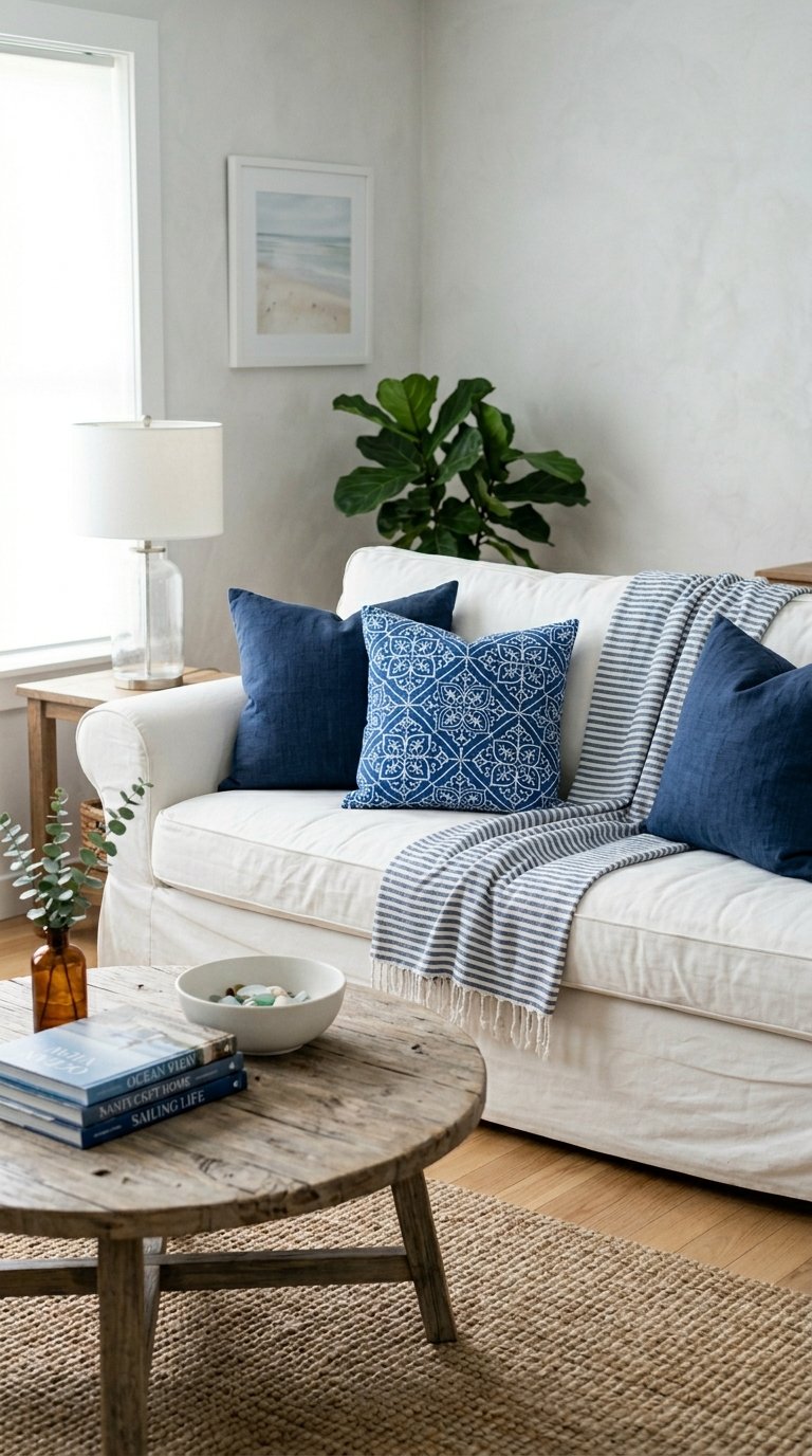Add a White Slipcovered Sofa