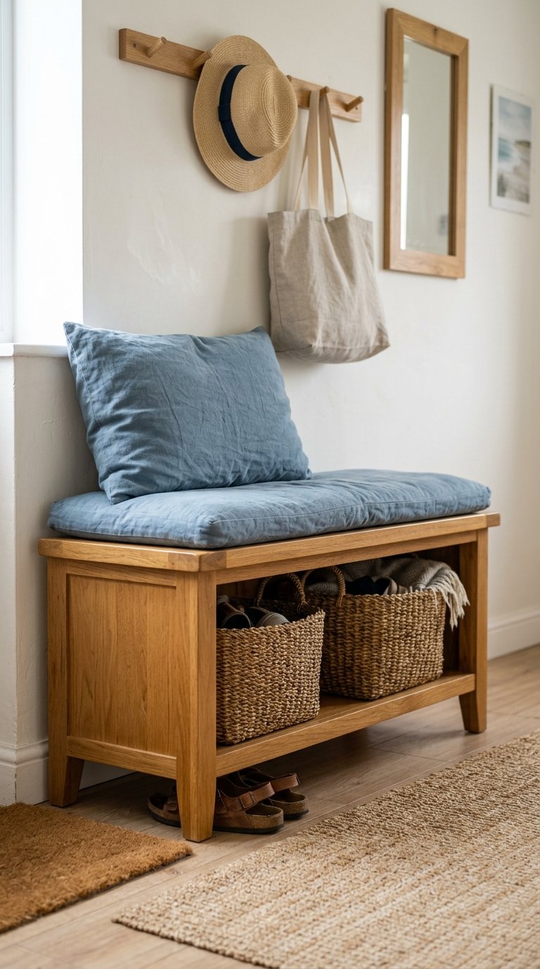 Add a Wooden Bench With Storage