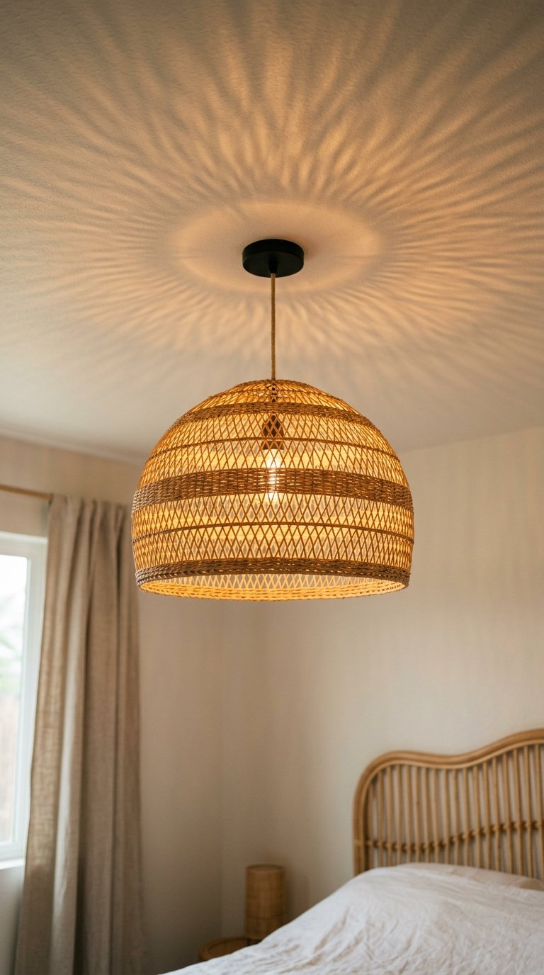 Add a Woven Rattan or Bamboo Pendant Light