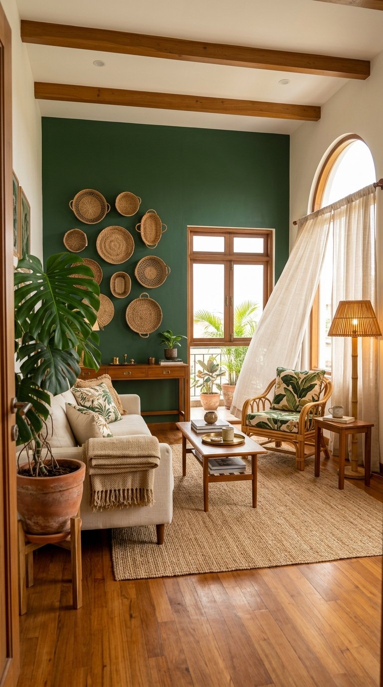 Anchor the Room With a Large-Scale Leaf Print