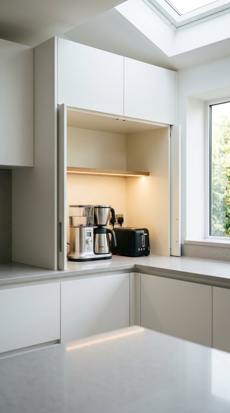 Appliance Garage With Pocket Doors
