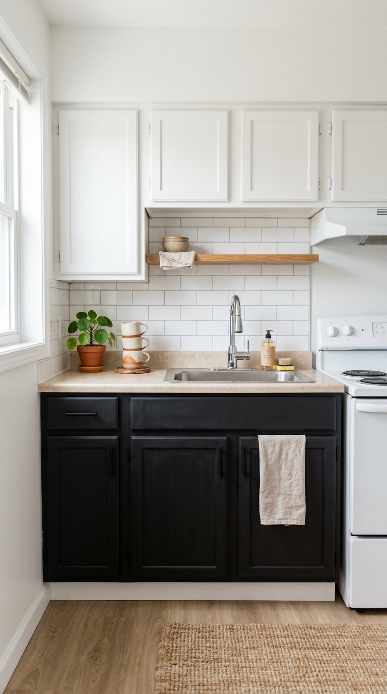 Black Cabinet Rental Kitchen Hack