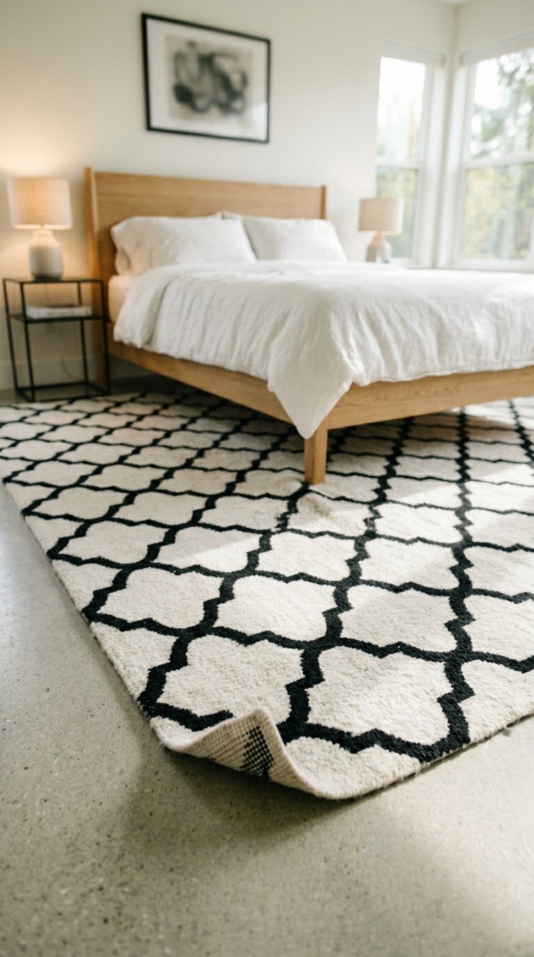 Black and White Moroccan or Geometric Rug