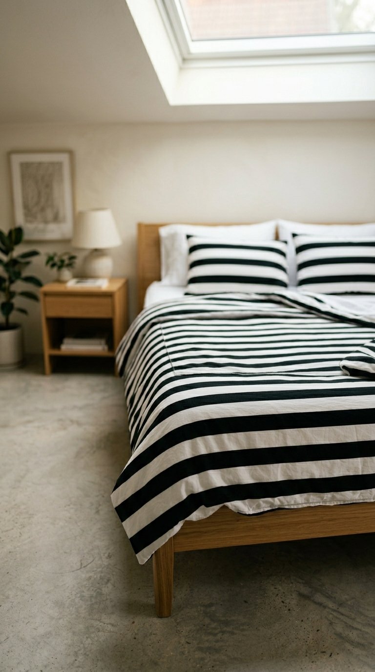 Black and White Stripe Bedding