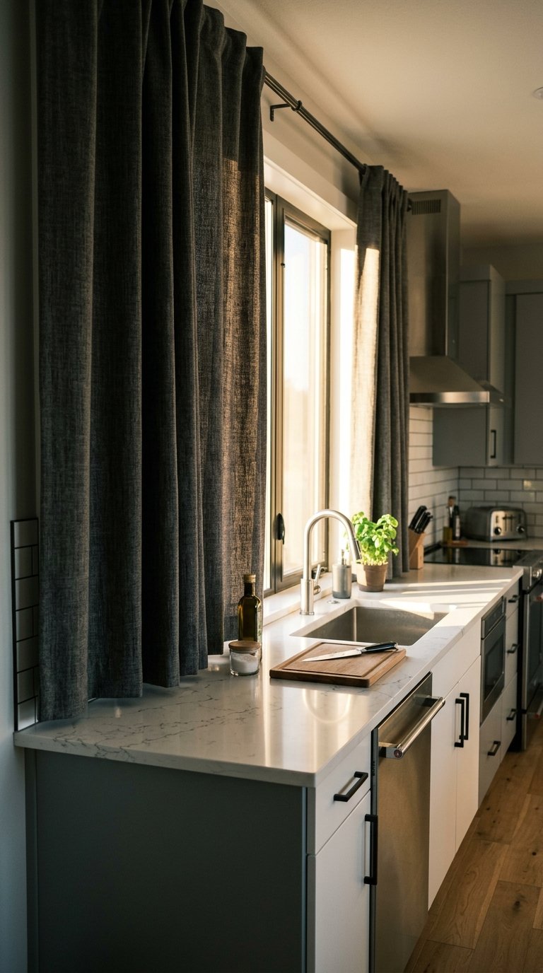Blackout Curtain Panels for a West-Facing Kitchen