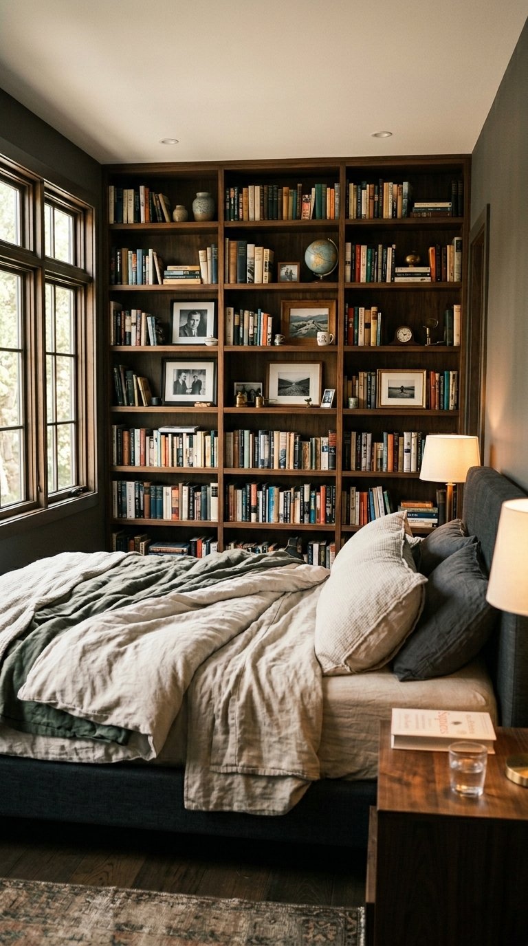 Bookshelf Wall as a Design Feature and Storage Solution