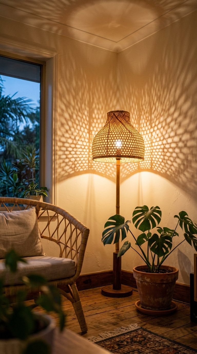 Bring In a Bamboo or Wicker Lamp