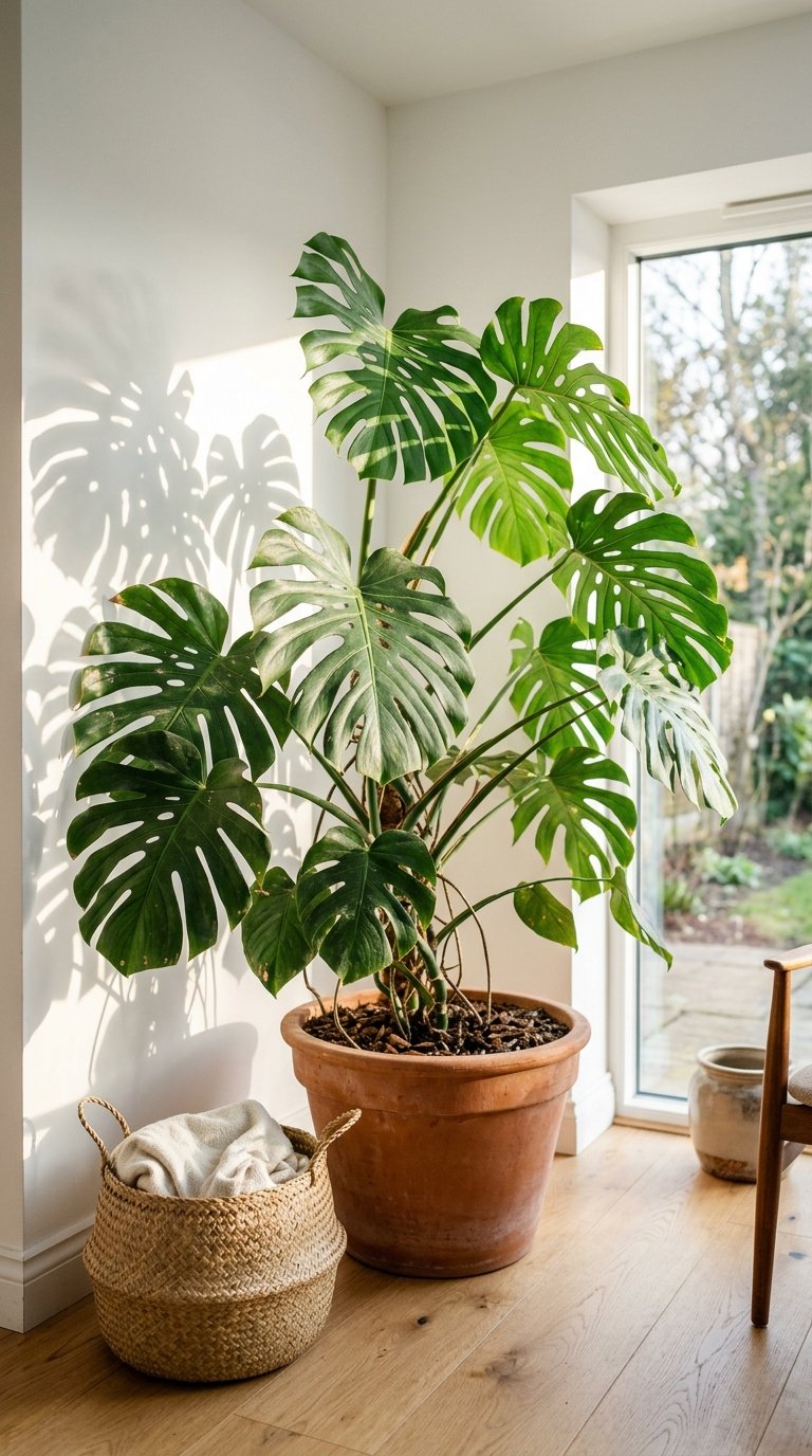 Bring In a Large Monstera Plant