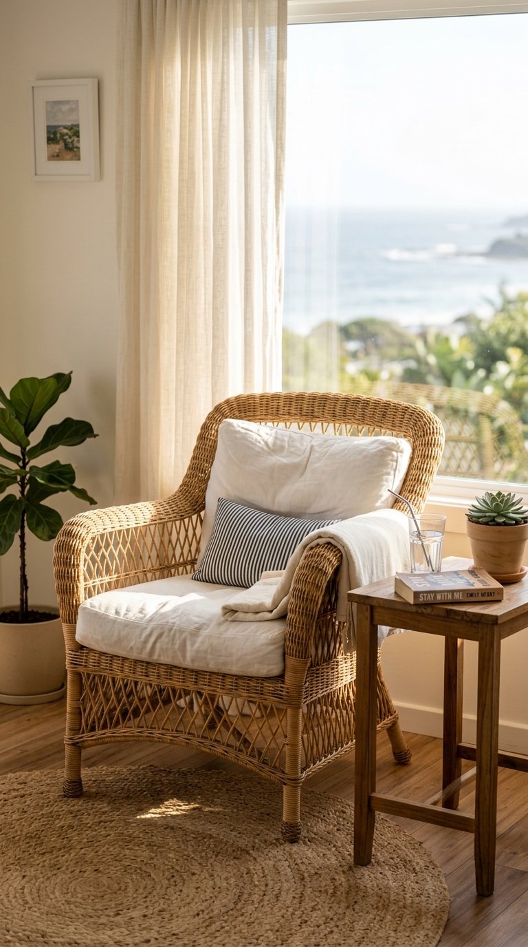  Bring Outdoor Furniture Inside for a Casual, Coastal Feel