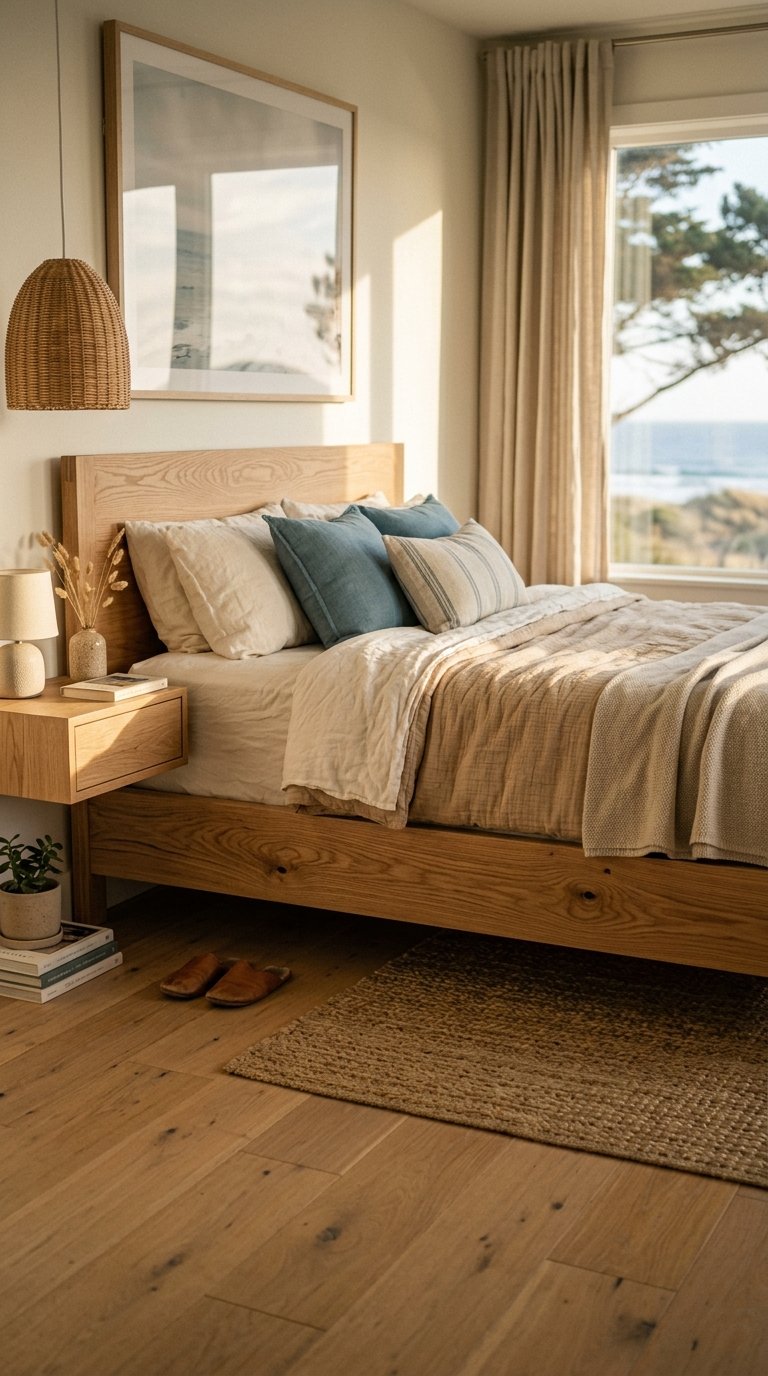 Build Around a White Oak Platform Bed Frame