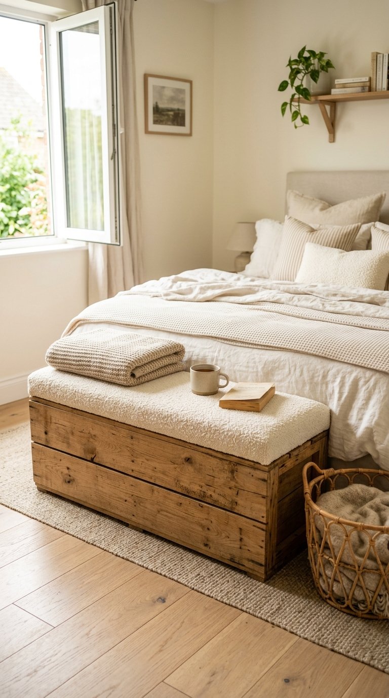 Build a DIY Upholstered Bench from a Wooden Crate