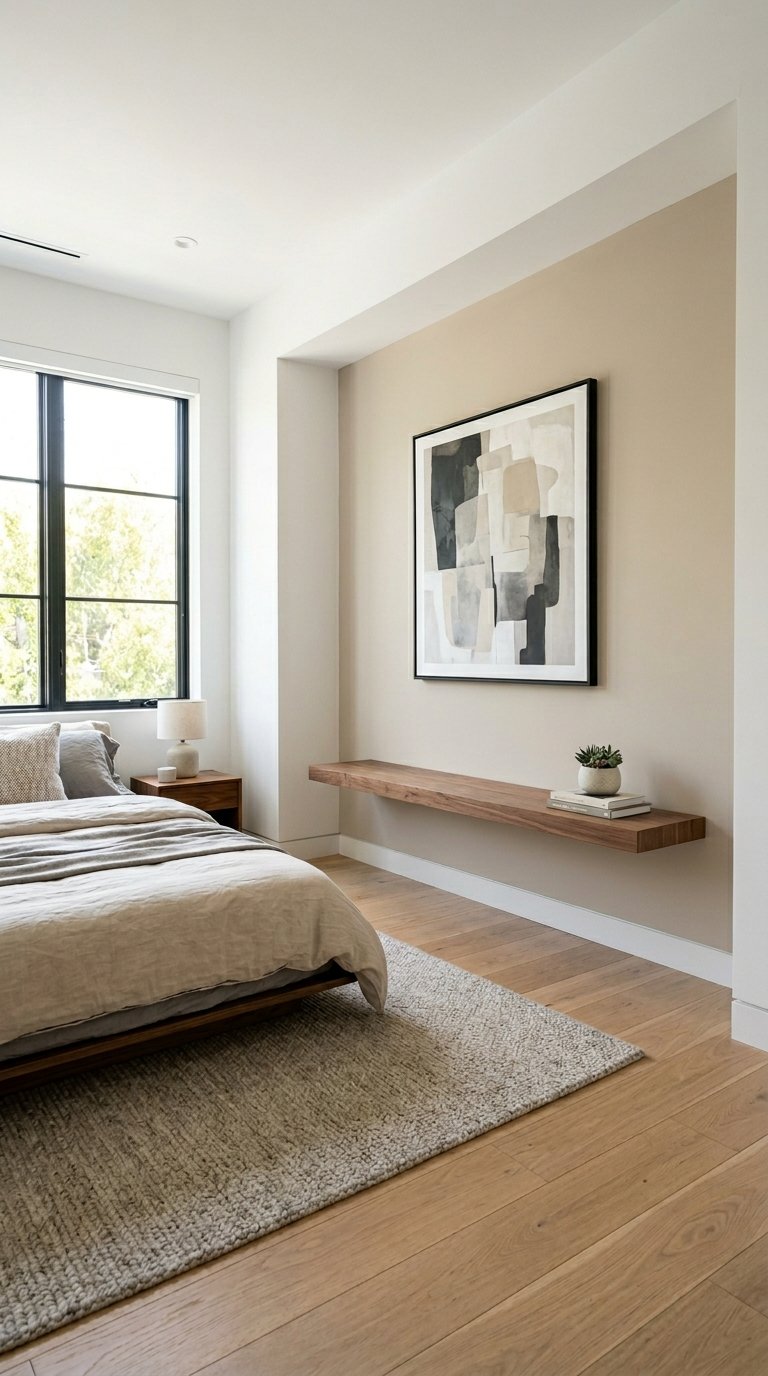 Build a Floating Wall-Mounted Bench for Small Bedrooms
