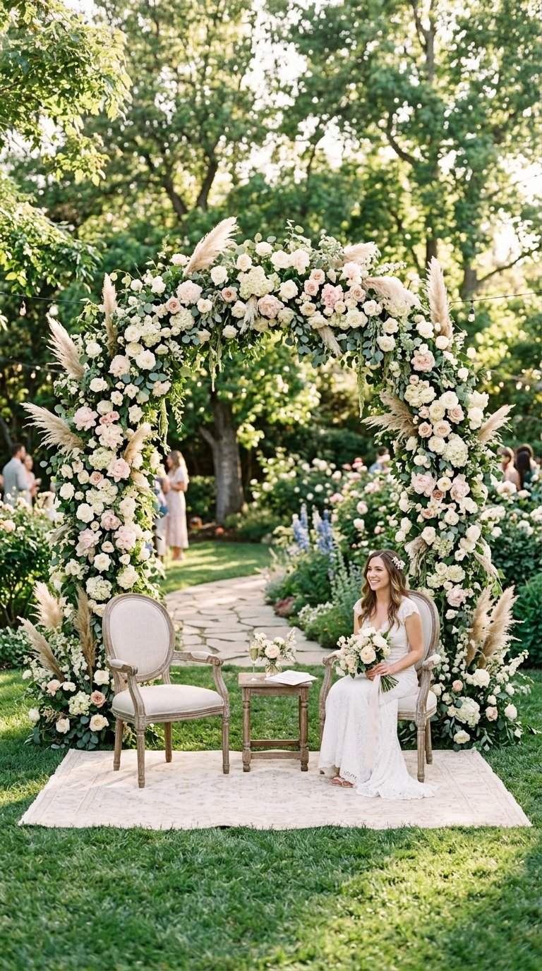 Build a Floral Arch as the Focal Point
