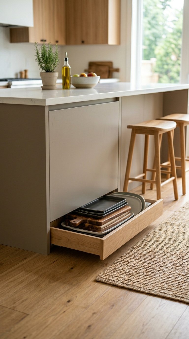 Build a Peninsula with Hidden Toe-Kick Drawers