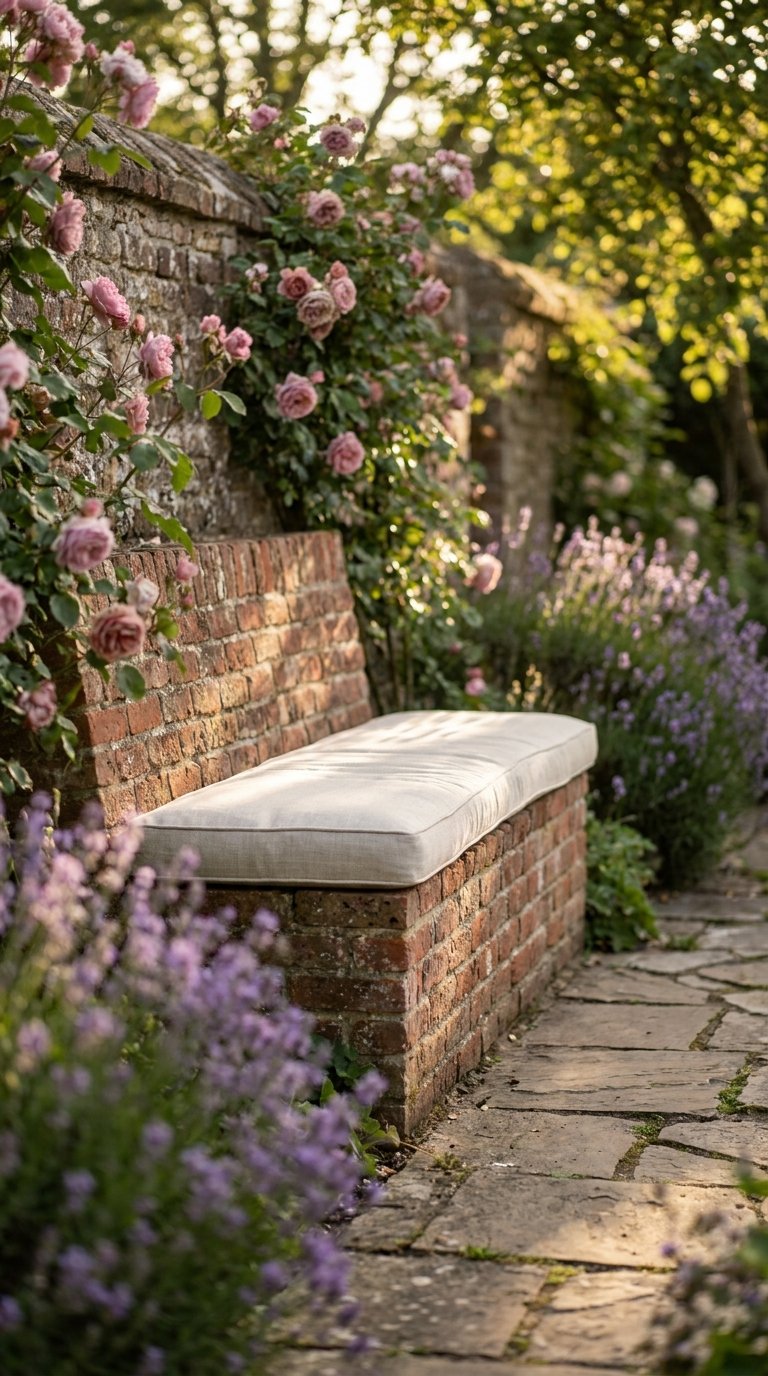 Build a Stone or Brick Garden Bench
