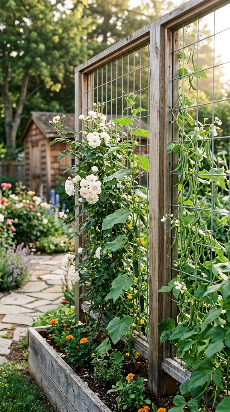 Build a Trellis System for Climbing Plants