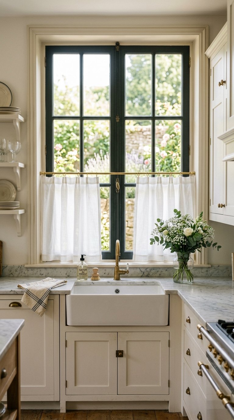 Café Curtains for Lower Privacy With an Open Upper Window