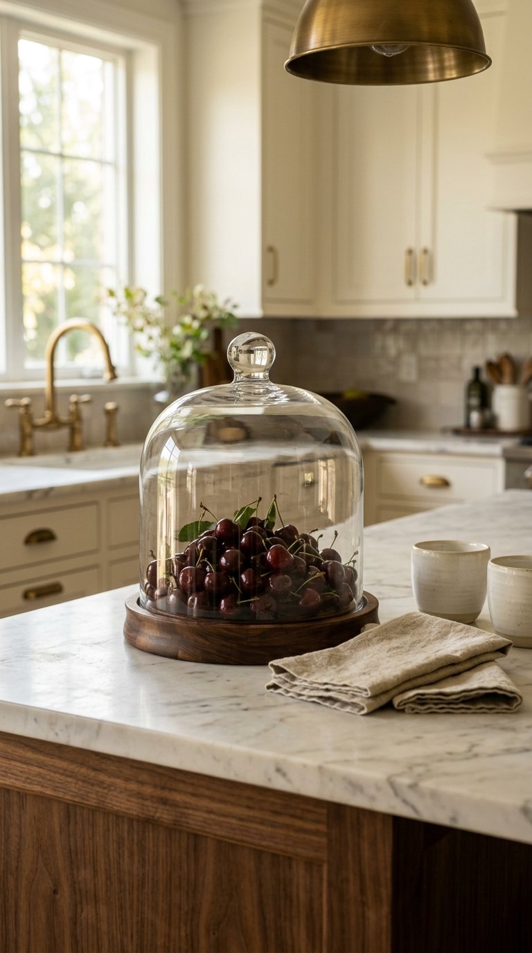 Cherries in a Glass Cloche