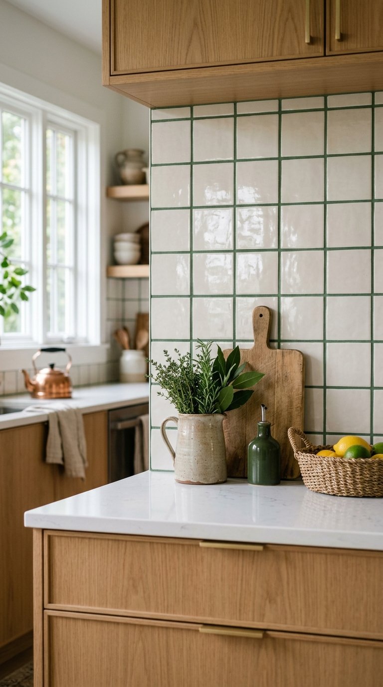 Choose Coloured Grout with Neutral Tile to Add Personality