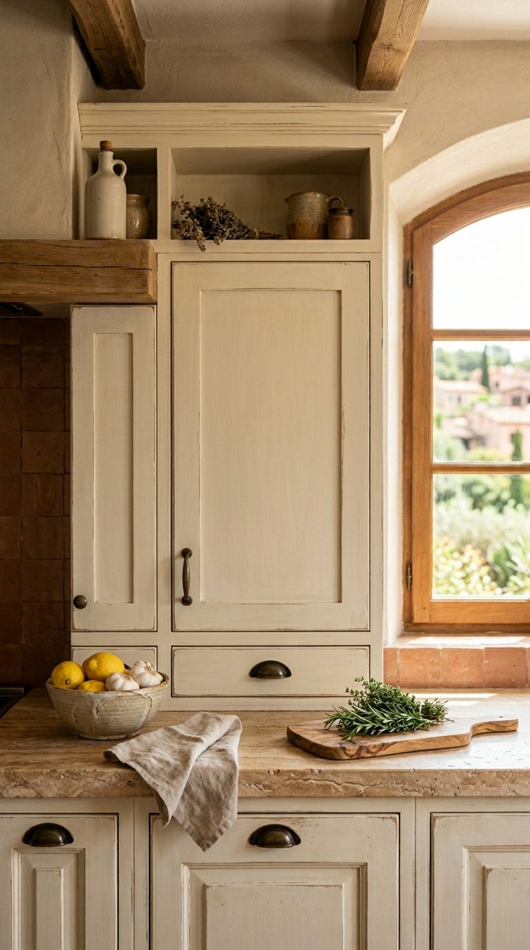 Choose Cream or Off-White Cabinets