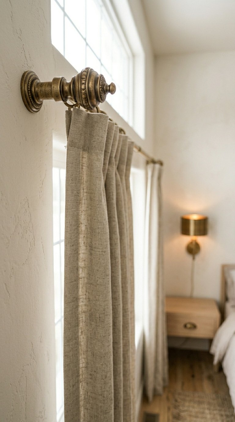 Choose Warm Brass Hardware and Fixtures Throughout