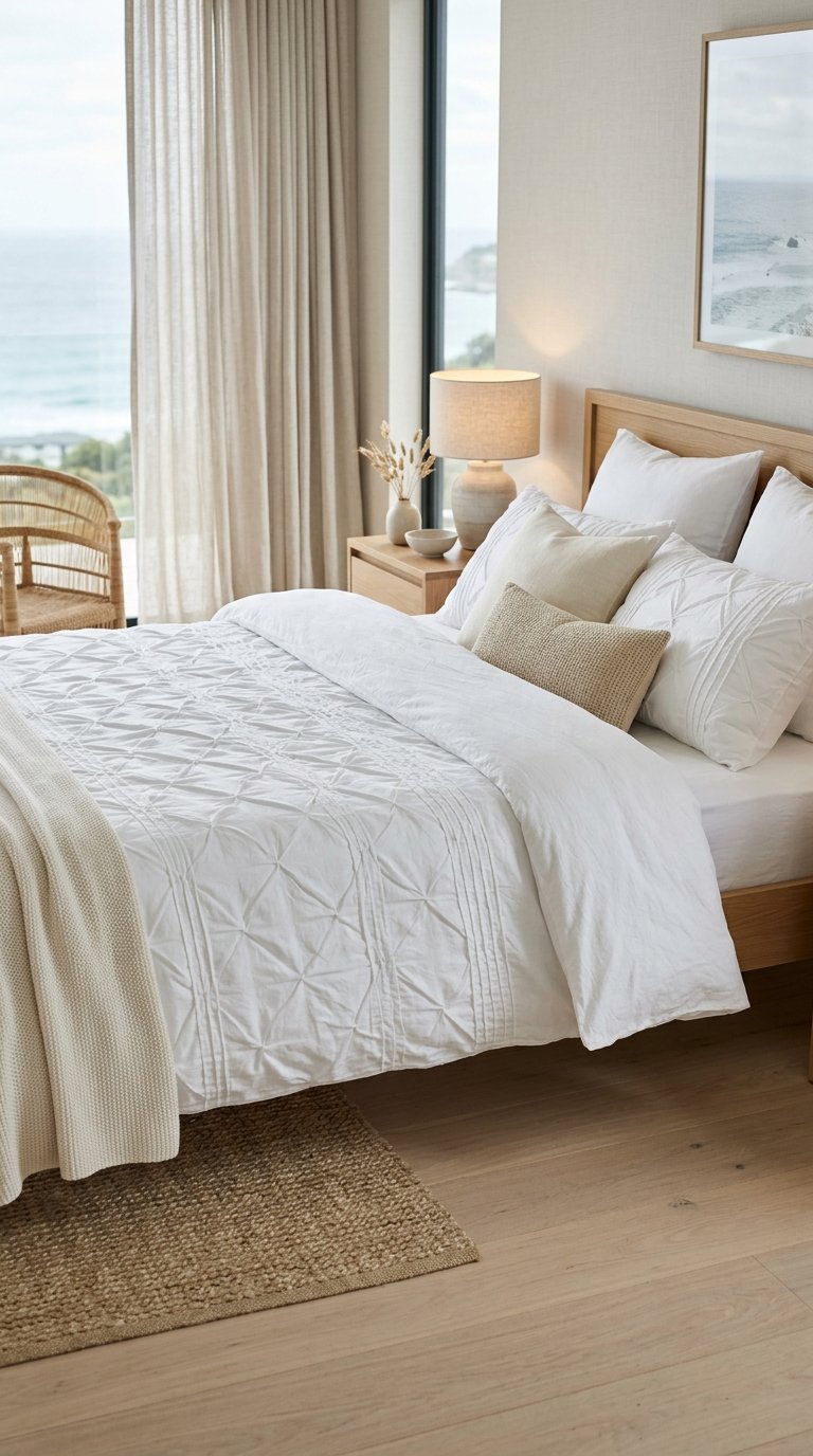 Choose a Pintuck or Textured White Duvet Cover