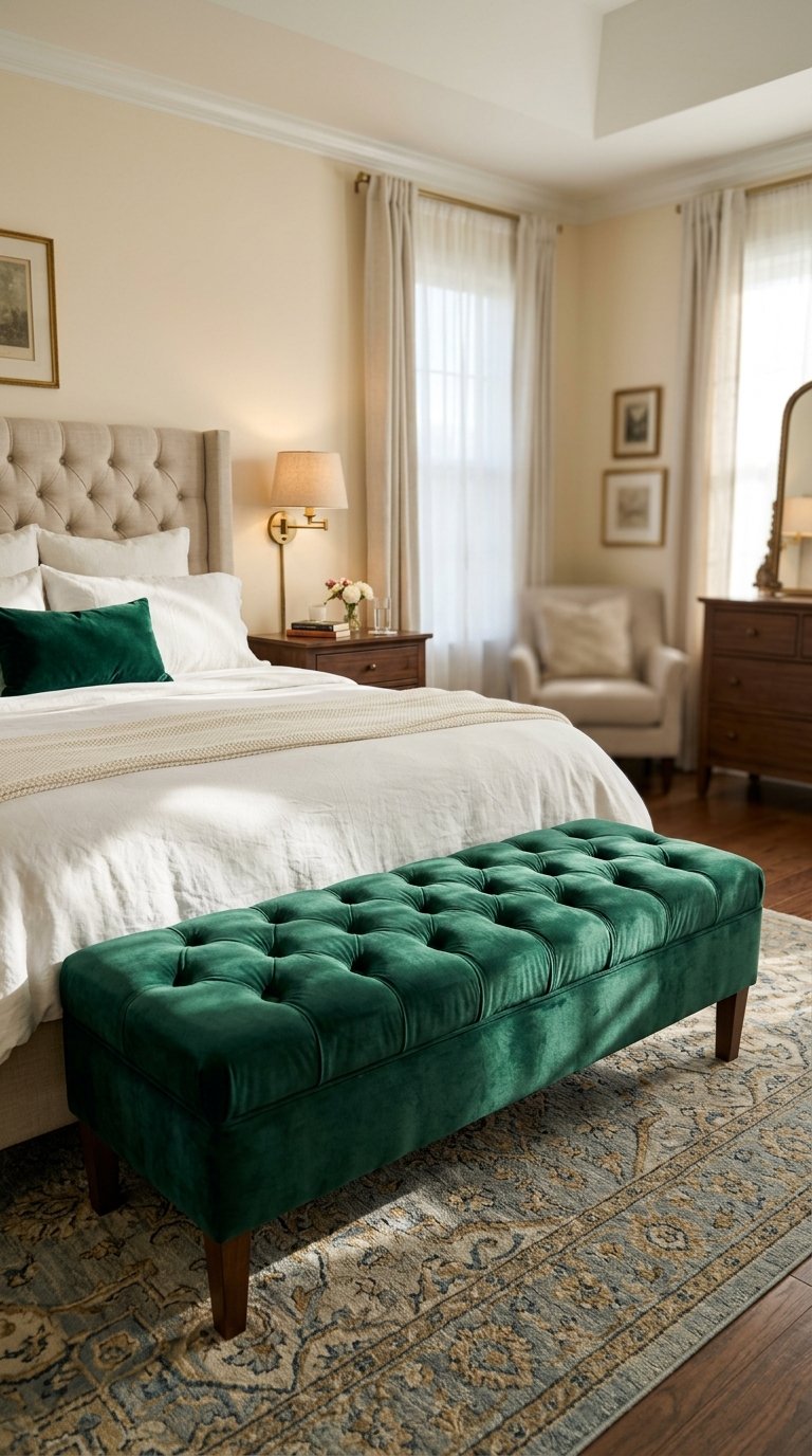 Choose a Tufted Upholstered Bench for a Classic Look