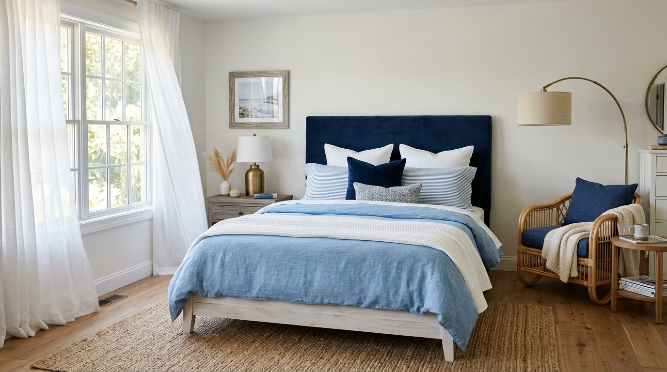 Coastal blue bedroom ideas