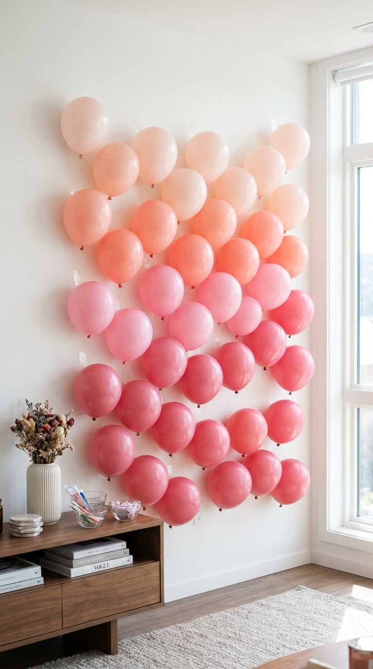 Create a Balloon Wall with Tape