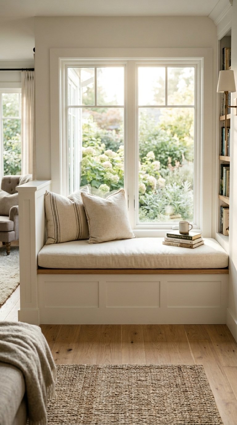Create a Built-In Window Seat with Storage Below