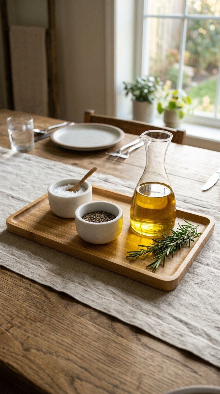 Create a Condiment Station With a Wooden Tray