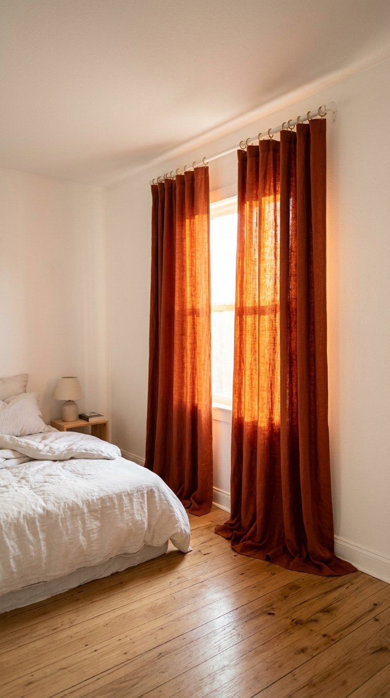 Create a Focal Point With a Bold Curtain Color