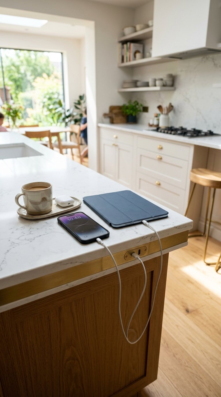 Create a Peninsula with a Built-In Charging Station