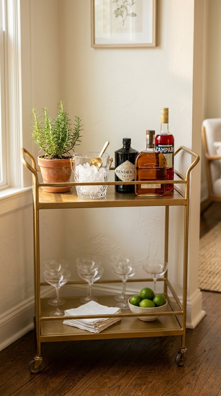 Create a Summer Bar Cart Display