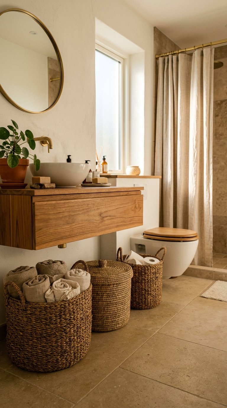 Decorate With Woven Baskets for Storage