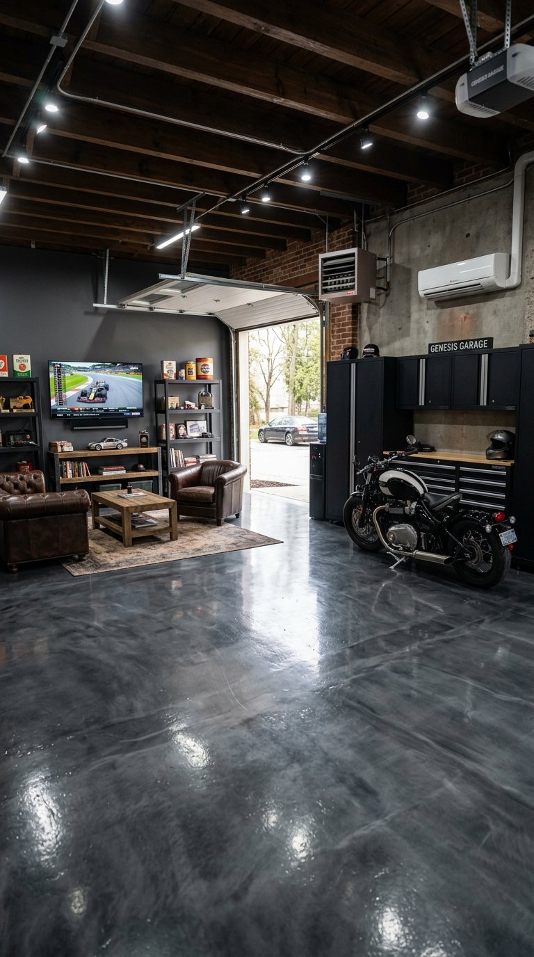 Design a Garage Man Cave with Proper Flooring