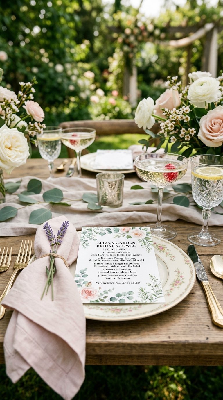 Design a Garden-Themed Menu