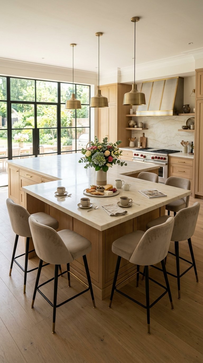 Design a Peninsula Island Hybrid with Seating on Three Sides