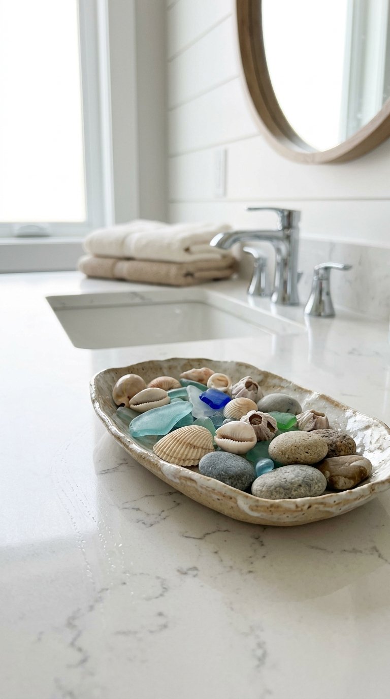 Display Shells or Coastal Objects in a Tray