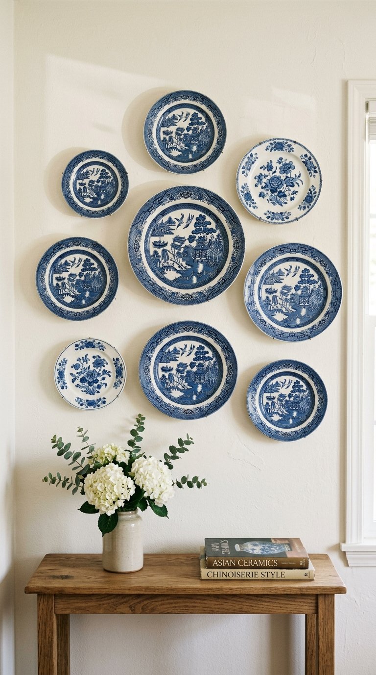 Display a Chinoiserie Plate Collection on the Wall